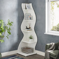 Corner Shelf, Modern 5-Tier Wall Corner Bookshelf, Stylish Corner Small Bookcase Storage Rack Plant Stand