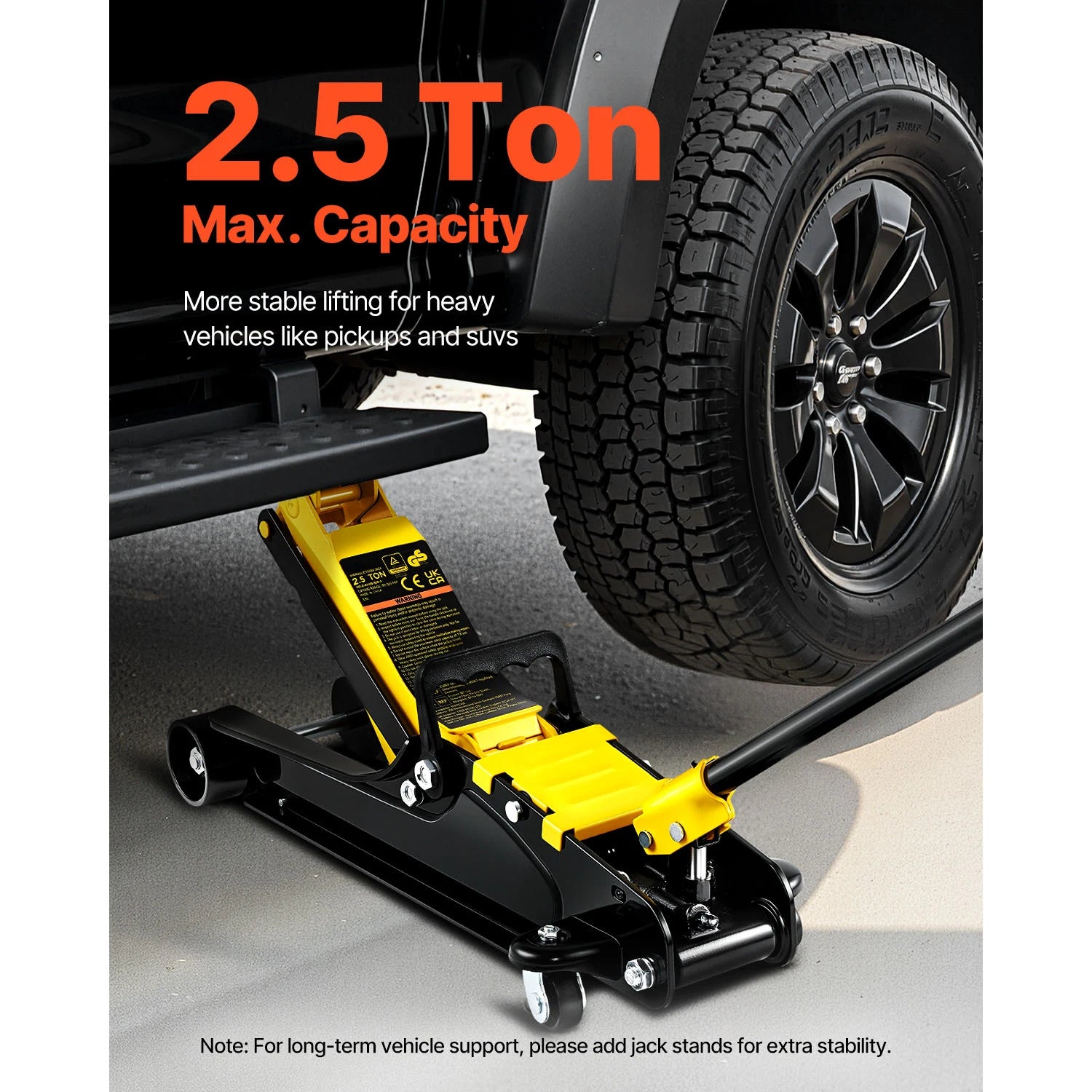 2.5 Ton Floor Hydraulic Jack Pneumatic Low Profile Floor Jack Heavy-Duty Steel Floor Jacks with Single Piston Lift Pump