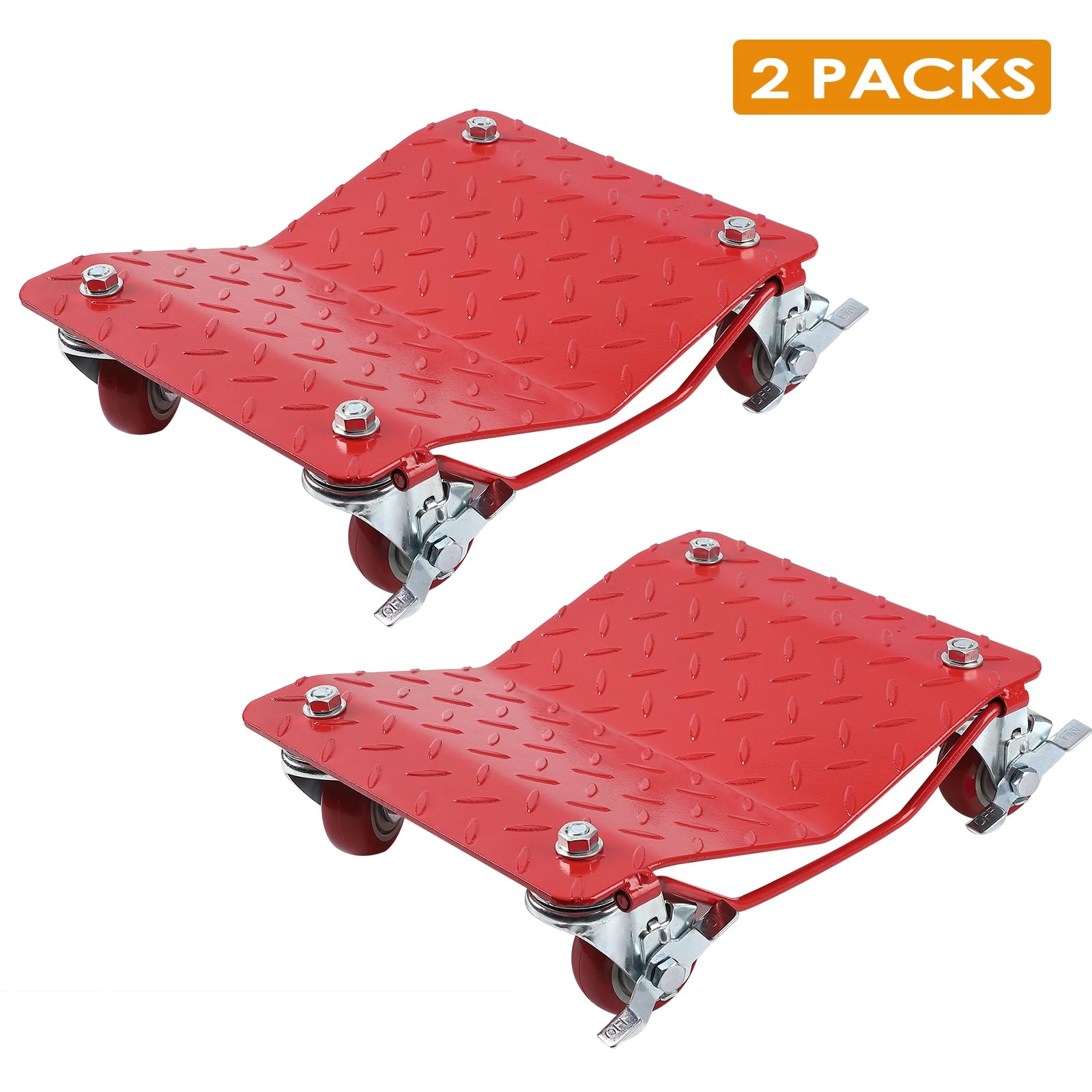 Car Tire Wheel Trolley Dollies 2/4PCS 1500lb Each Weight Capacity Vehicle Skate Moving Tire with 4 Casters Auto Repair Mover