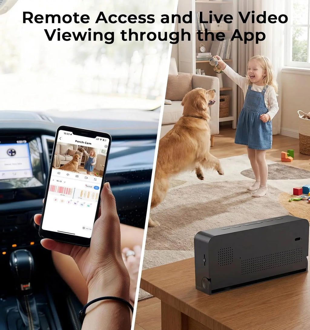 Clock Camera 2K with 5G WiFi Security Camera, Nanny Cam Indoor for Home Security, Two-Way Talk
