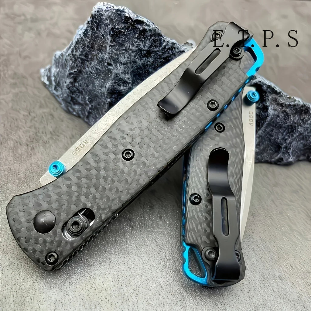 Folding Knife Carbon Fiber Handle Outdoor Camping Pocket EDC Tool Portable Pocket Clip