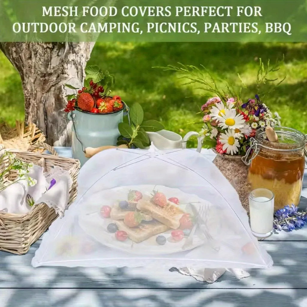 1Pack Mesh Food Covers, Large and Tall Encrypted Plate Serving Tents Reusable Collapsible Umbrella for Outdoors, Parties, Picnics, BBQ