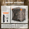 Hunting Blind  270° See Through Ground Blind 1-2 Person for Hunting  See Through Mesh for Turkey and Deer Hunting