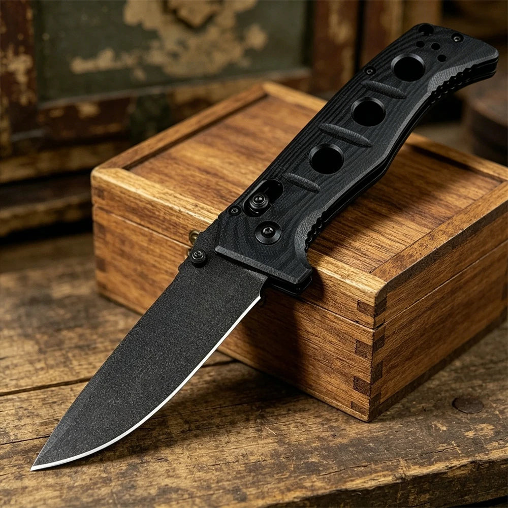 Small Folding Pocket Knife D2 Steel Blade G10 Handle for Outdoor Camping Hunting Survival Tool Everyday Carry Gift for Men