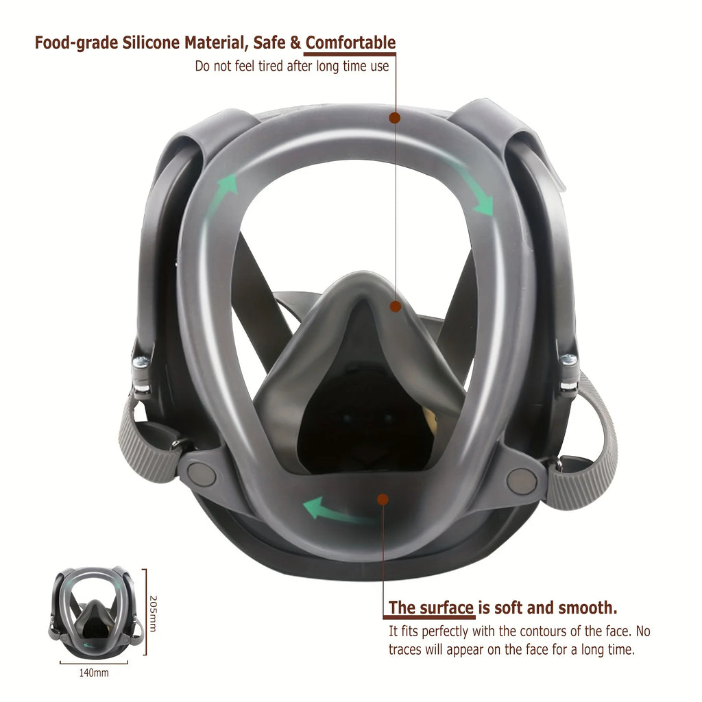 6800 Gas Mask Full Face Large Size Respirator Reusable Full Face Respirator Gas Paint Sprayer Chemical Wood Working Dust