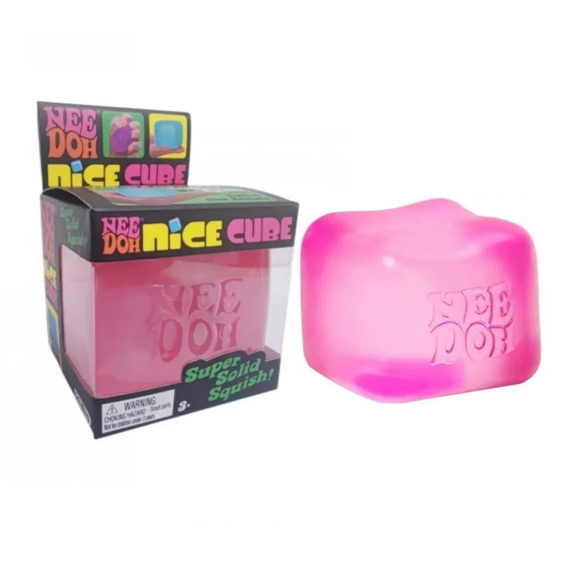 Trending Nee Doh Cube Squish Toy, Soft Sprite Squeeze Stress Relief Fidget Toy, Sensory NeeDoh for Kids & Adults
