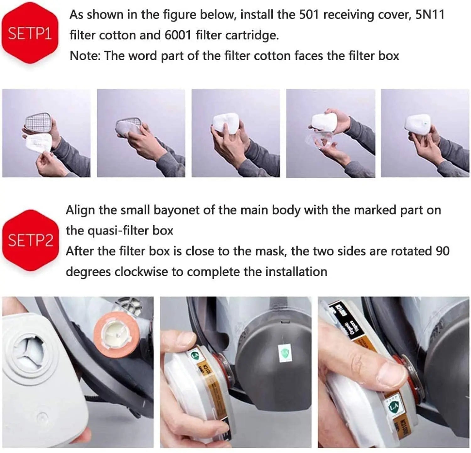 27in1 6200 Half Face Dust Gas Mask Respirator For Industrial Paint Spray Chemical Organic Vapor With Filters Protection