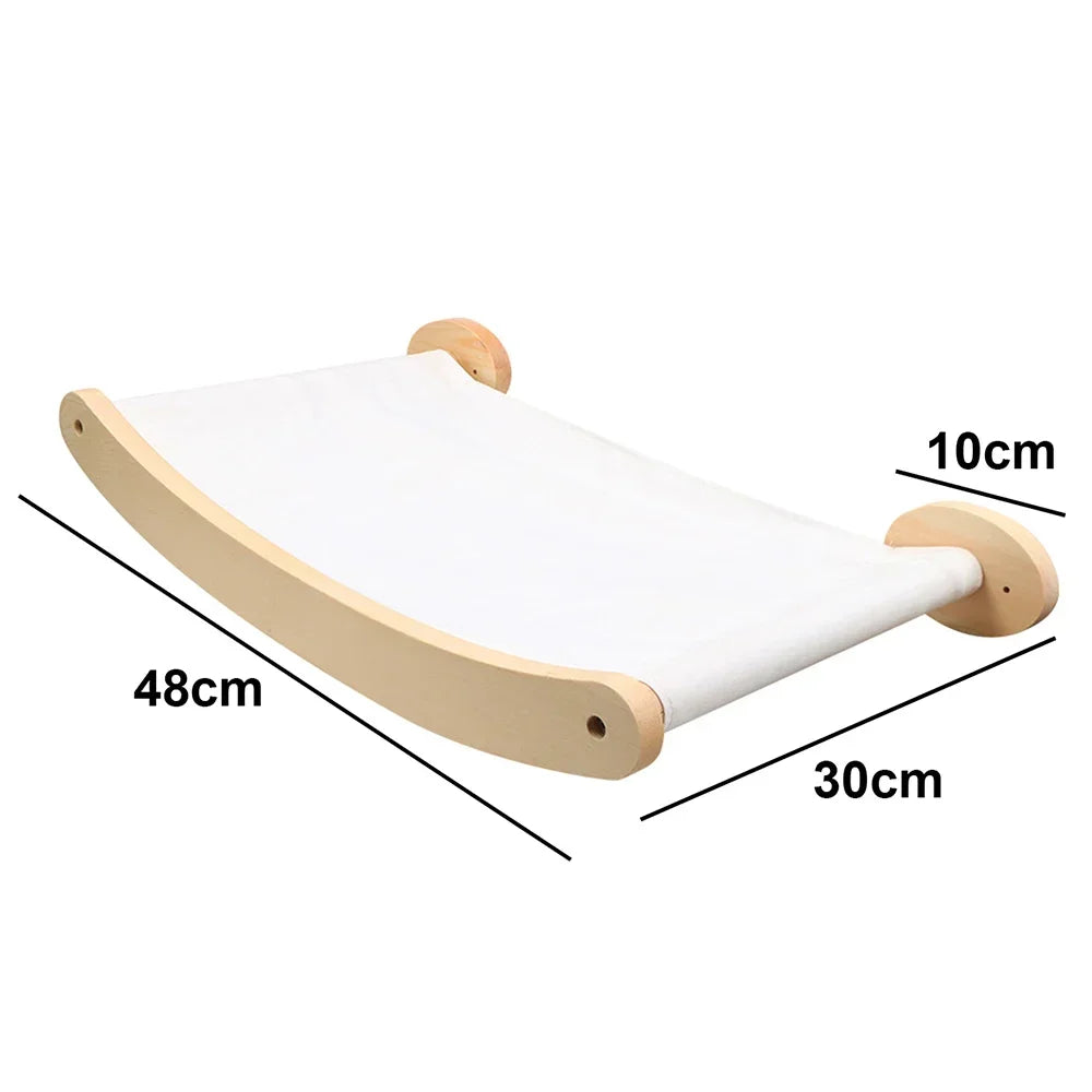 1 Piece Wall Mounted Cat Hammock Cat Jumping Platform for Rest with Scratching Post for Climbing and Grinding Claws Cat Supplies