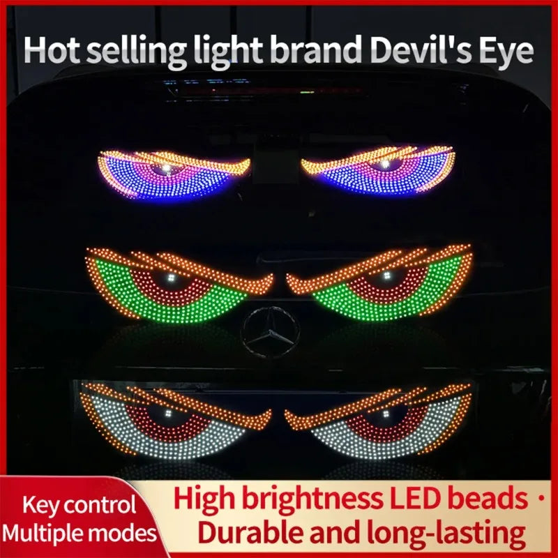 USB Dynamic Animation Led Eye Display Pixel Panel For Car Truck Demon Eyes LED Screen Light Front Rear Windshield Decoration
