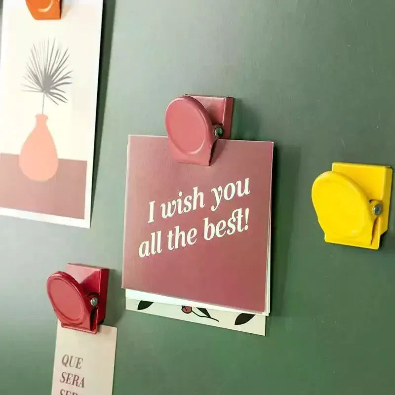 5-Piece Magnetic Office & Fridge Clips Multi-Color Multi-Functional File Organizers Suitable for Home, Kitchen, and Office Use